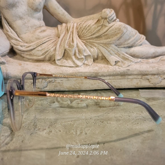 Tiffany & Co.  TF2206 Eyeglass Frames Only Rubedo Diamond Cut Luxury #102 - Picture 16 of 17